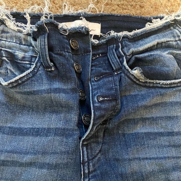 High rise frayed bottom skinny jeans - Picture 4 of 5